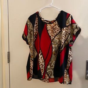 Shein curve 3xl mixed pattern shirt